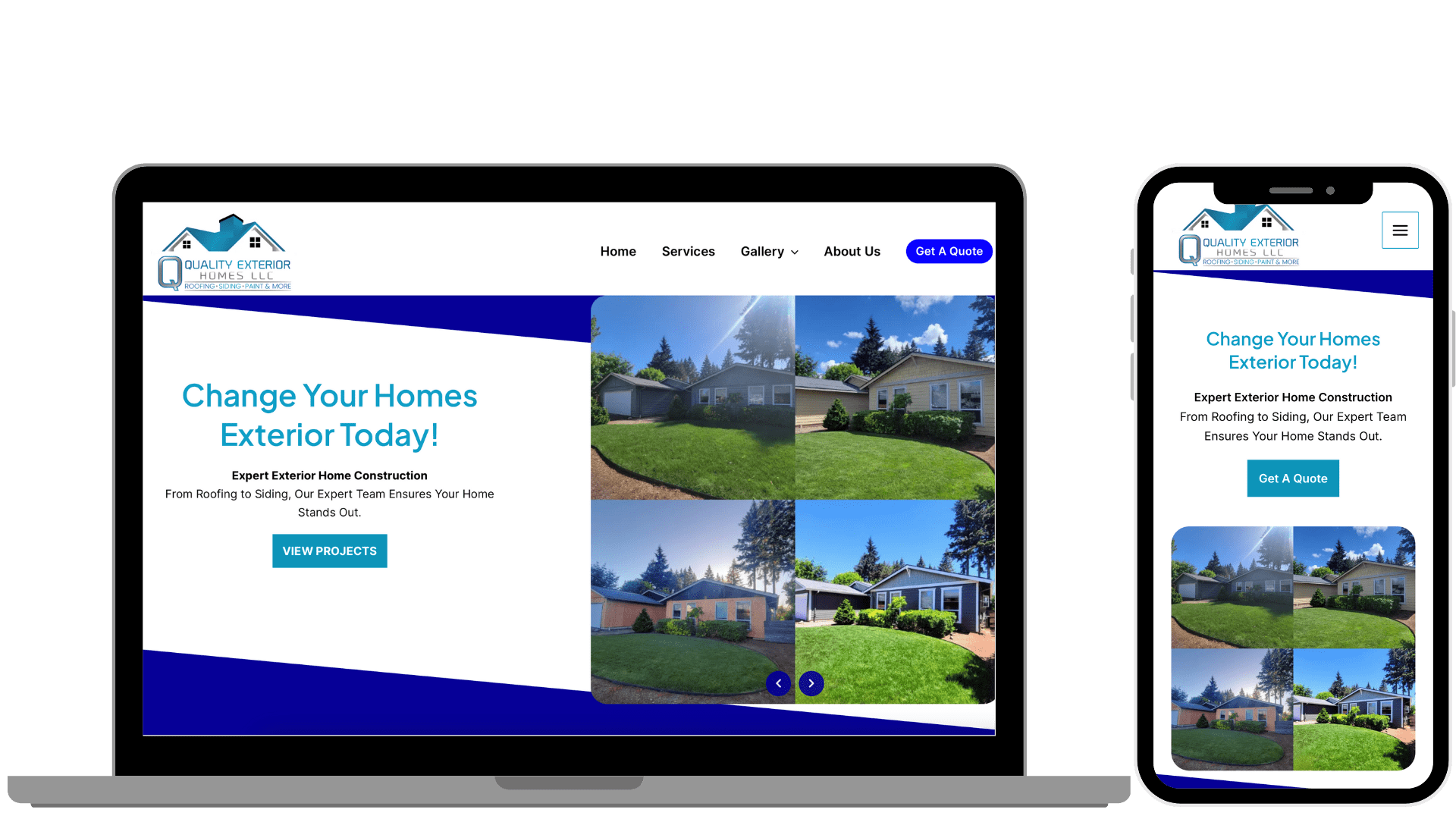 Affordable Web Design for Quality Exterior Homes LLC in Salem Oregon