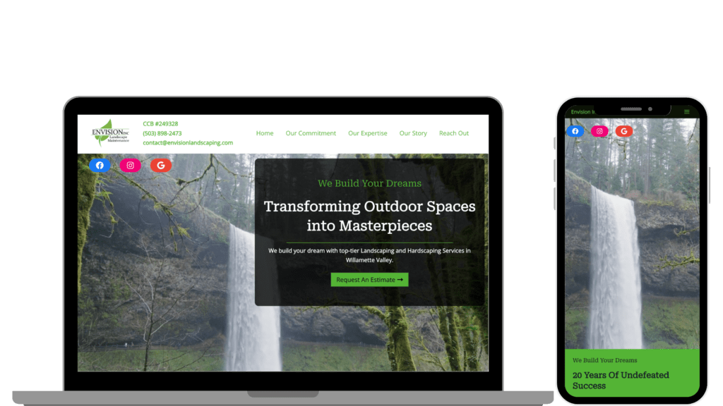 Envision Landscaping Website