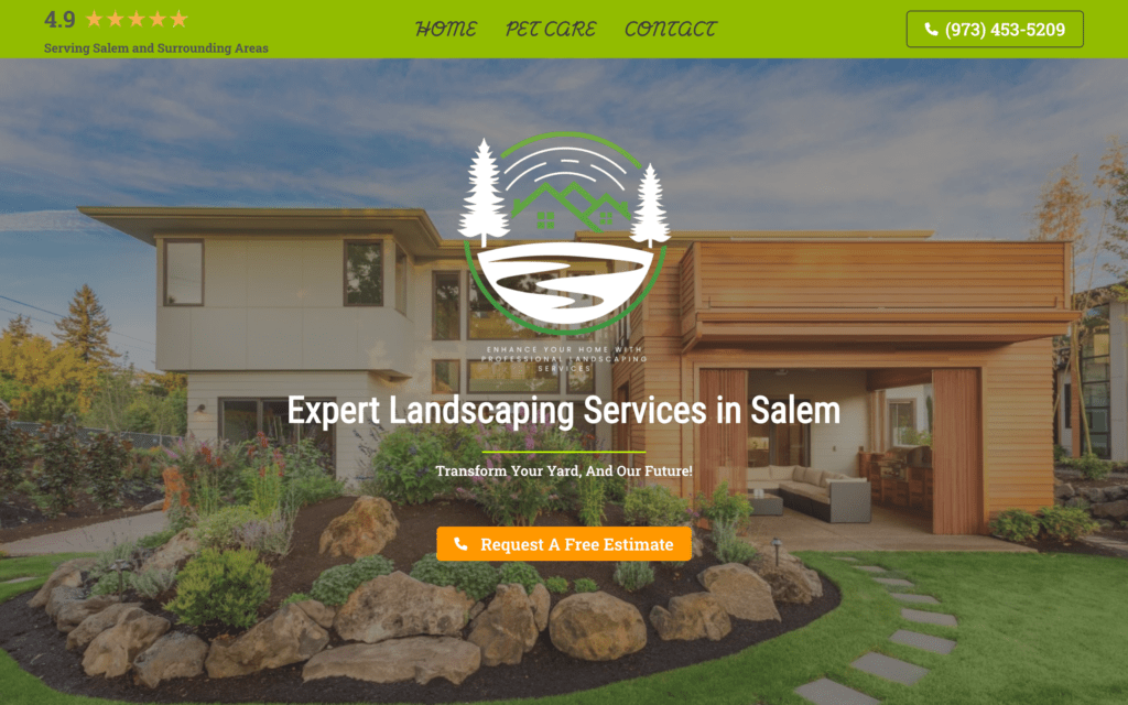 Visit Neighborhood Yard Workers Web Design for Local Salem, Oregon Business